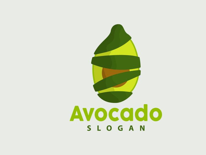 Avocado Logo, Fresh Fruit Vector Symbol Icon Design