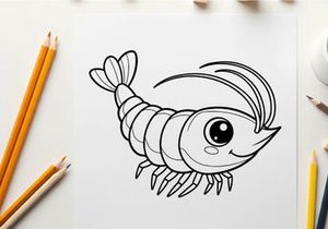 Cute cartoon squid smiling vector illustration flat design