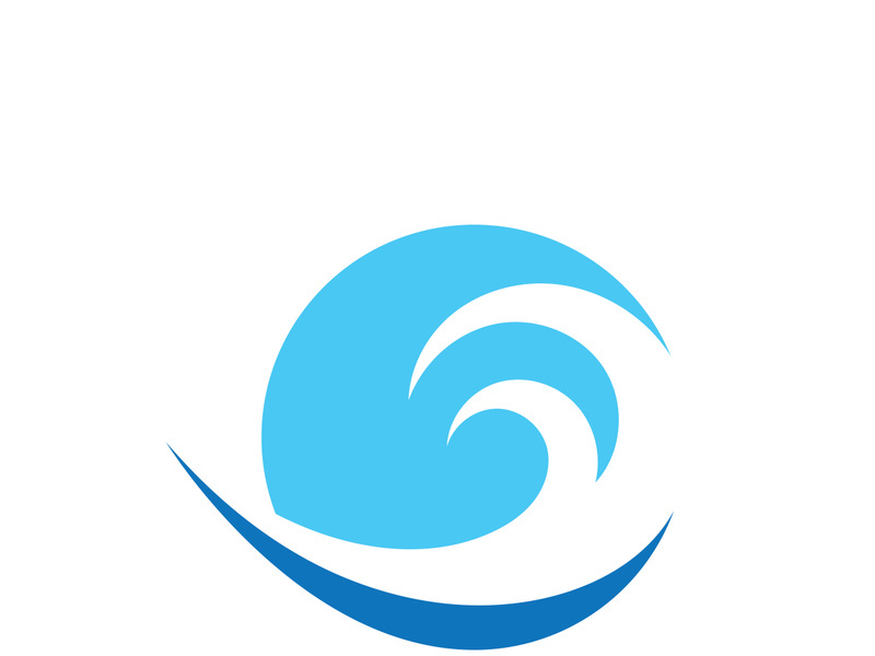 Water wave icon vector illustration design logo