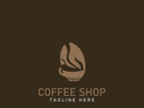 Coffee Shop logo minimalist and simple hipster with cup outline vintage style