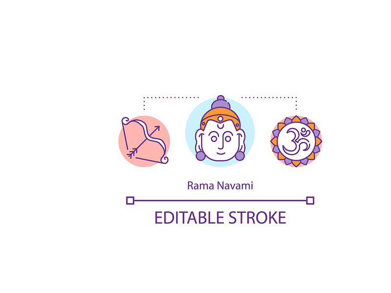Rama Navami concept icon