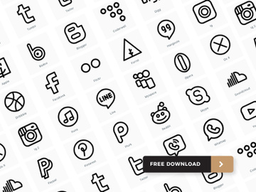 Social media icons preview picture