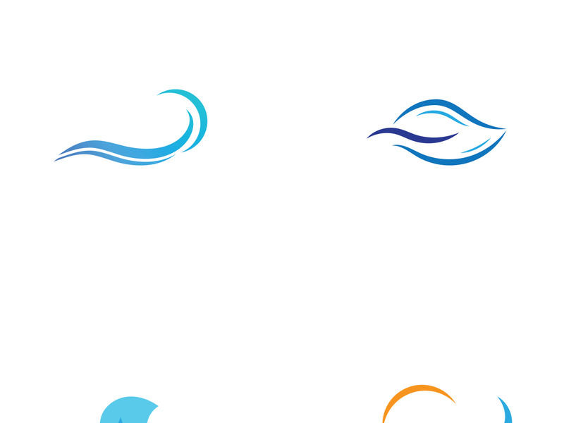 Ocean water wave wave logo design.