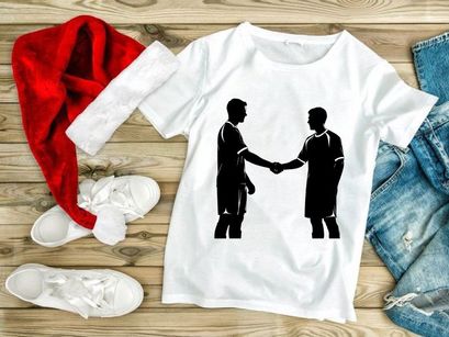 Two men shaking hands in a gesture of agreement or friendship