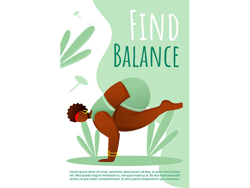 Find balance brochure template