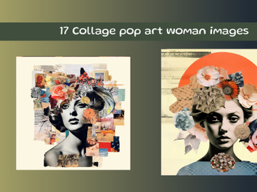 Collage pop art woman images preview picture