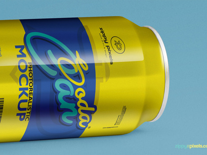 Free Soft Drink Can Mockup PSD