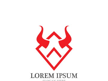 Bull horn logo and symbols template icons app preview picture