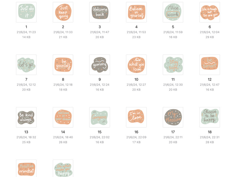 Short quote sticker icon 20 svg icons