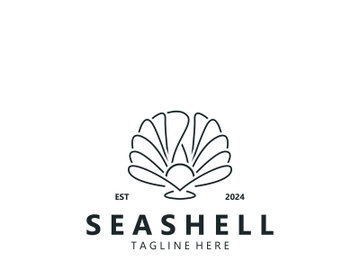 Seashell Logo. Ocean Animals premium quality graphic outline symbols collection preview picture
