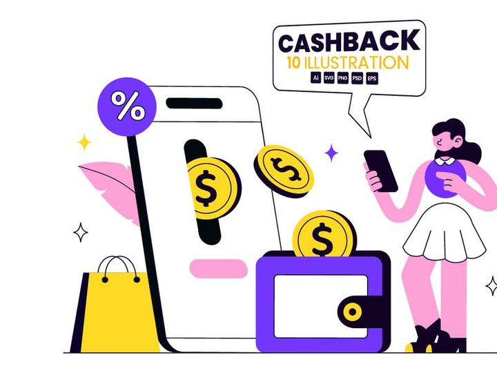 10 Cashback Vector Illustration