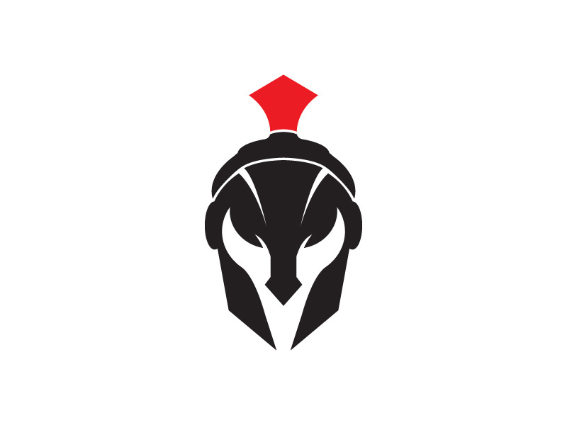 Spartan helmet icon illustration design