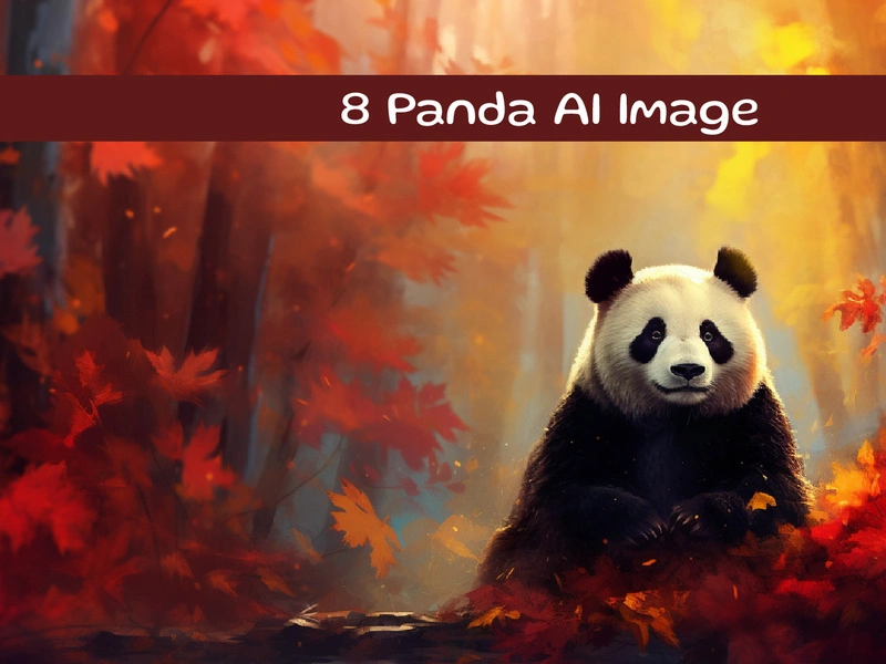 Panda in the forest Concept Ai Image