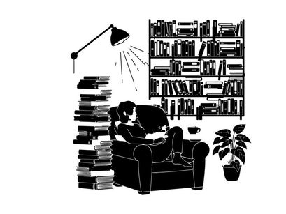 Silhouette of a person sitting in a cozy reading nook