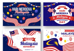 20 Malaysia Independence Day Vector Illustration