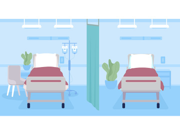 Modern cleaning emergency department flat color vector illustration preview picture