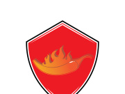 Red hot natural chili icon vector illustration