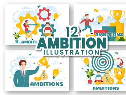 12 Ambition to Success Illustration