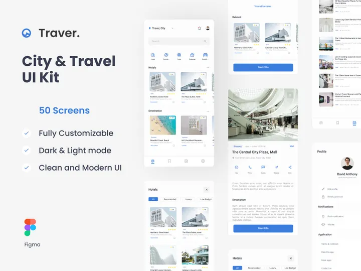Traver - City & Travel UI Kit preview picture