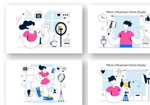 10 Micro Influencer Home Studio Illustration