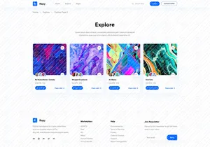 NFT's Explore Page UI Kit