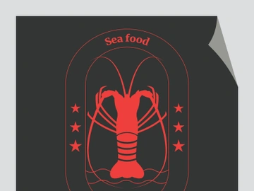 Vintage lobster logo preview picture