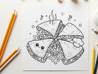 Cute sushi character singing music vector illustration