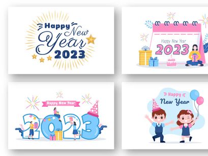12 Happy New Year 2023 Illustration
