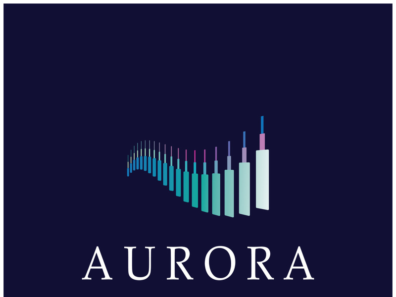 aurora logo design icon illustration vector template