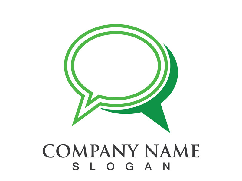 message bubble logo and symbol speech icon illustration