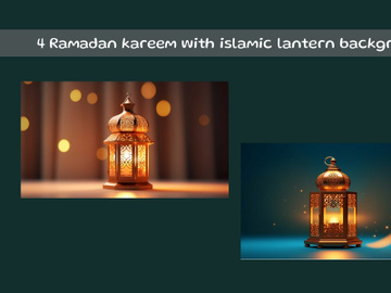 Ramadan kareem with islamic lantern background preview picture
