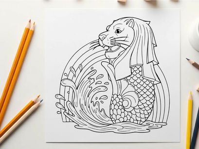 Mythical seahorse bride wedding vector illustration