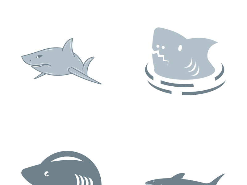 Fish logo icon template creative vector symbol