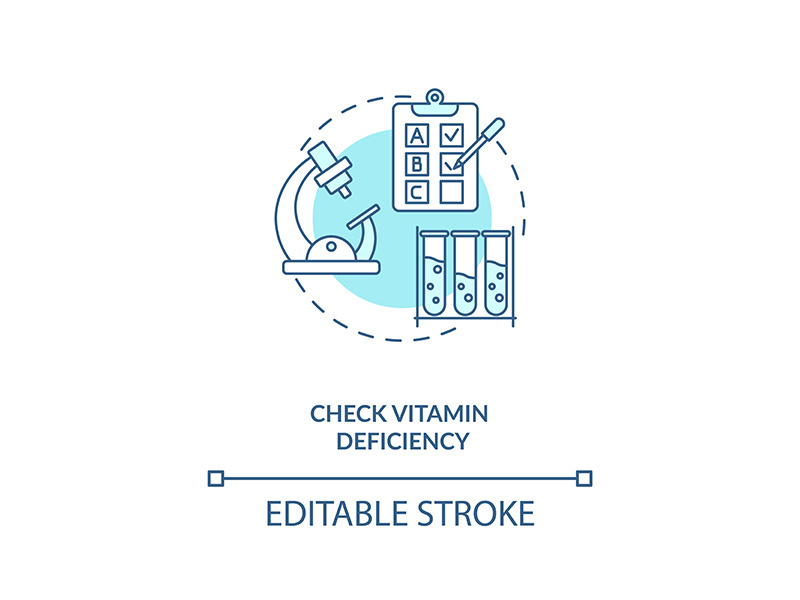 Check vitamin deficiency concept icon