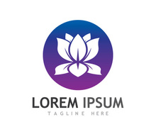 Colorful lotus flower logo design.
