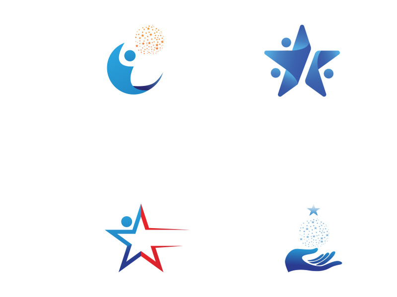 people star logo and symbol