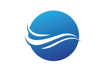 Water Wave Logo illustration design vector template preview picture