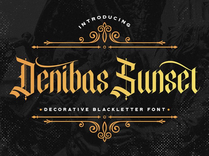 Denibas Sunset - Blackletter Font