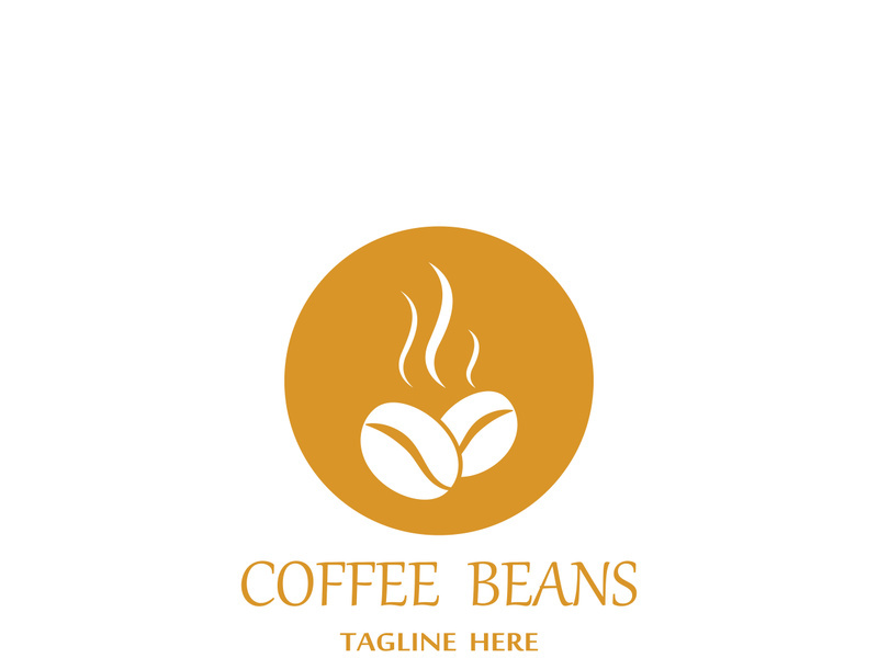 Premium coffee bean logo design.