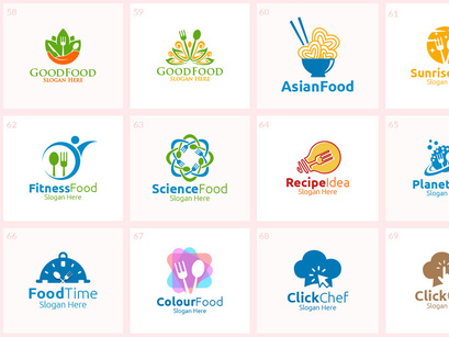 75+ Food Logo Bundle