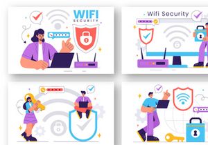 9 WiFi Security Wireless Technology Illustration