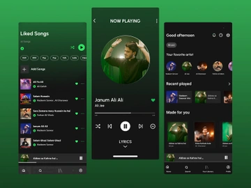 Spotify-Style Music App UI preview picture