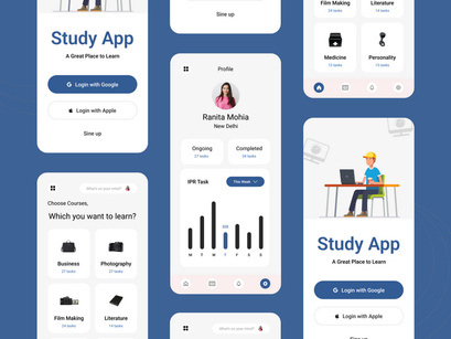 Online Course Education App Mobile Application UI Kit