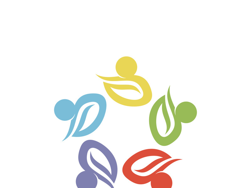 Community, network and social icon design template