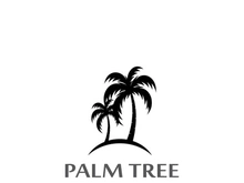 Unique and modern arabian palm tree logo design.