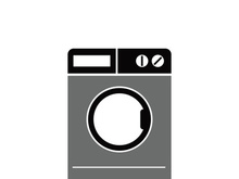 MACHINE WASHING CLOTHES ICON VECTOR IMAGE