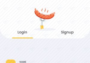 Login and Signup concept screens