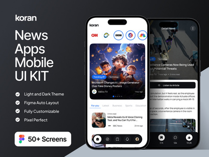 Koran - News Apps Mobile UI KIT
