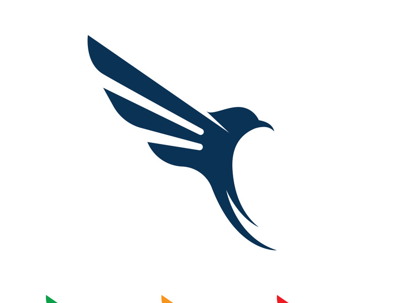 Wing bird logo vector