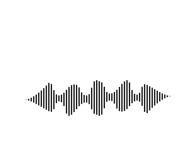 Sound waves vector illustration design template